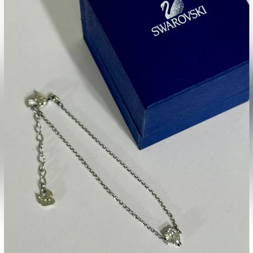 Swarovski Bracelet 8” Clear White Silver No Box Classic Timeless